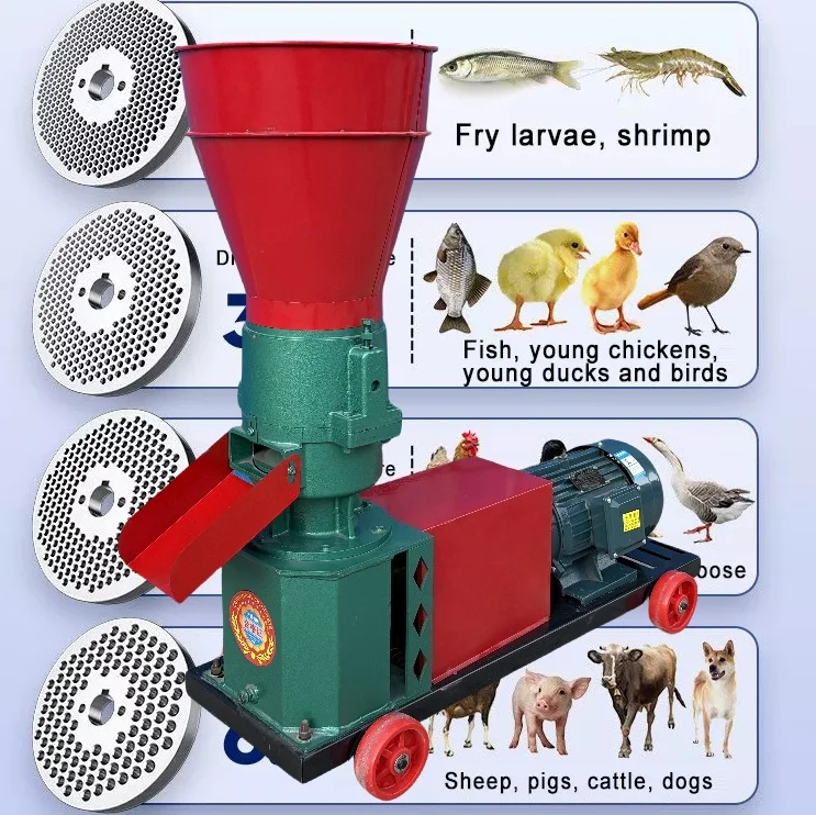 Feed Pellet Machine with Die Plates for Fish, Poultry, Pigs, Cattle